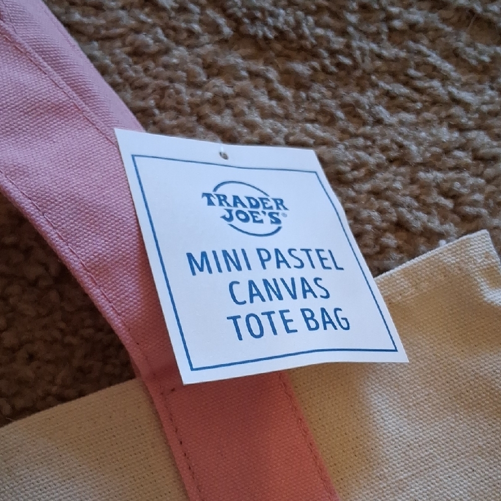 Trader Joe's Canvas Mini Tote Bag Bundle Of 3 - Picture 3 of 8